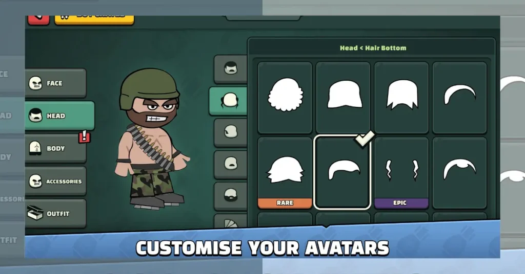 MINI MILITIA MOD APK Customize your characters and upgrades