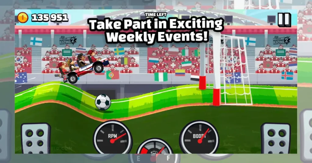 Hill Climb Racing 2 Apk Play Multiplayer mode and join online exciting events.