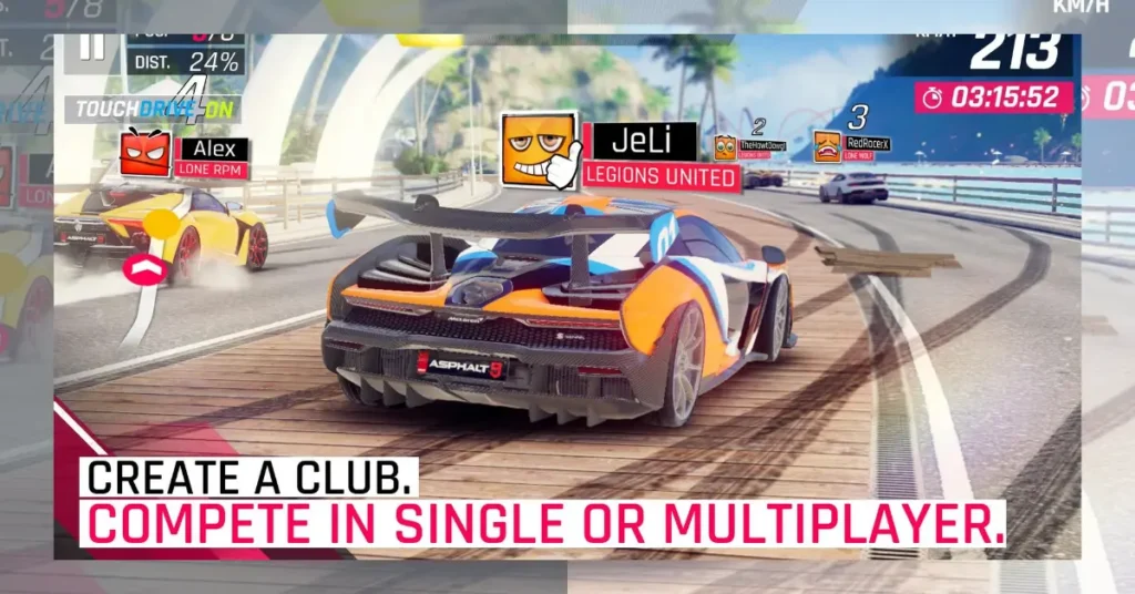 Asphalt 9 legends Apk multiplayer mode