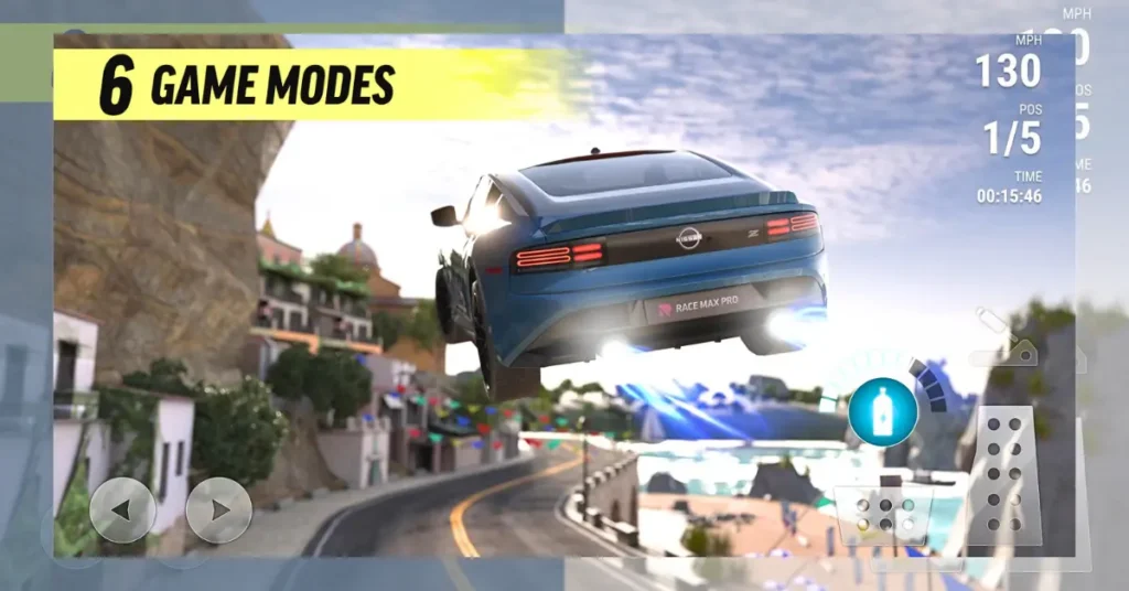 The Race Max Pro apk includes six different street racing types of modes.