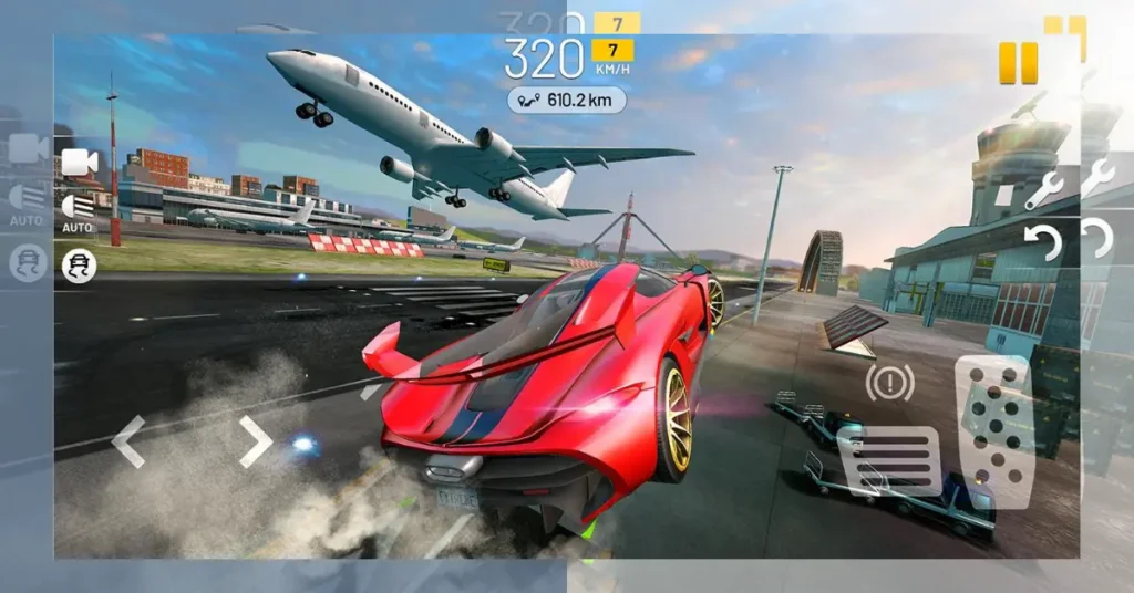 The Extreme Car Driving Simulator Apk gameplay is exciting and entertaining.